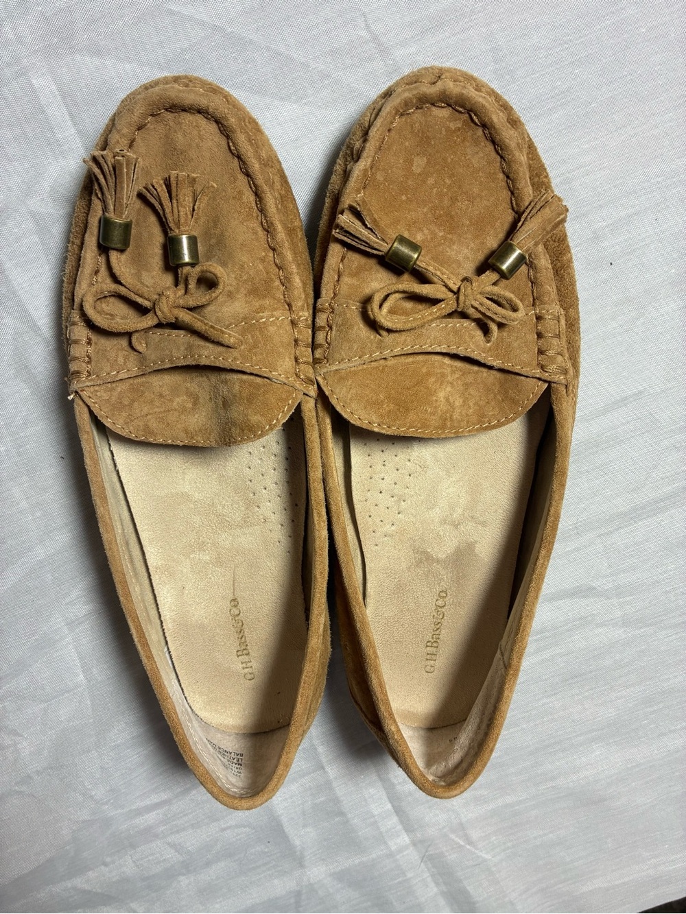 G.H. Bass & Co. Suede Tassel Moccasin Loafers - Brown Women’s Size 8.5
